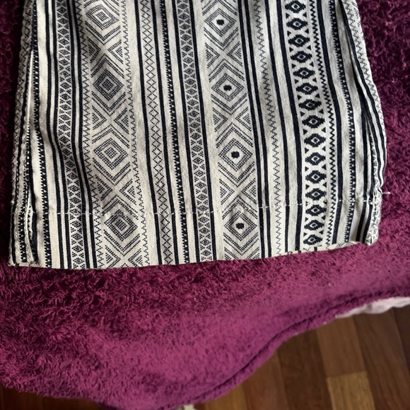 American Original Rewash Brand Striped Linen Pants Smocked Elastic Waist Sz S - Picture 6 of 12